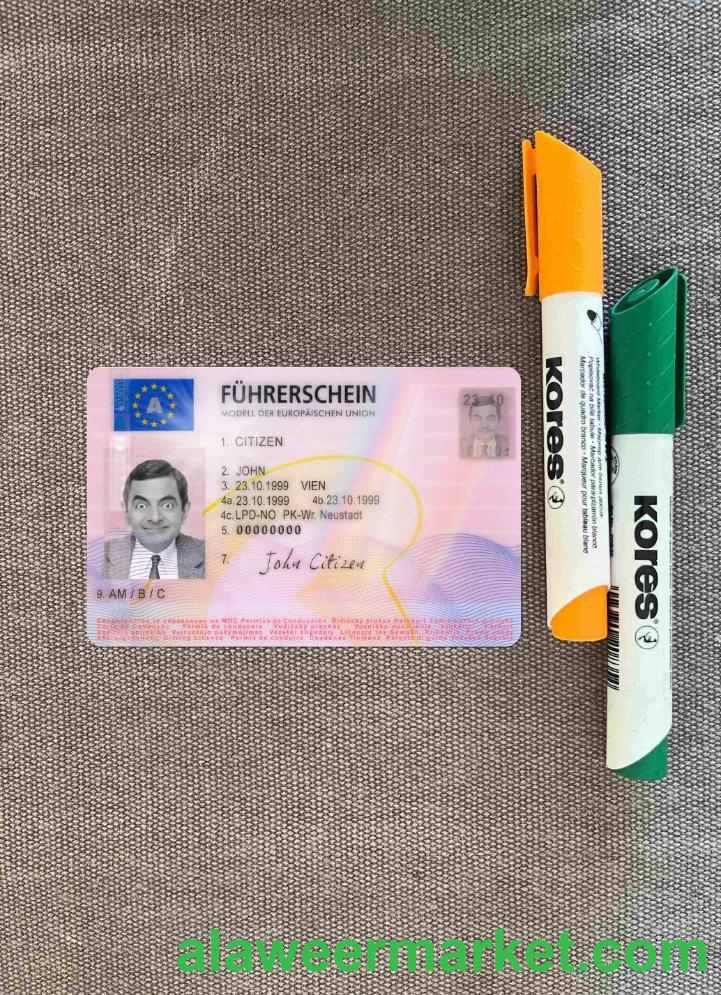 Austria driving license 2013 - present photolook FRONT